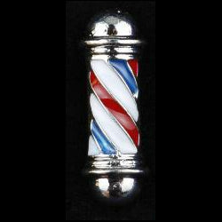 Barber Pole Cufflink Silver